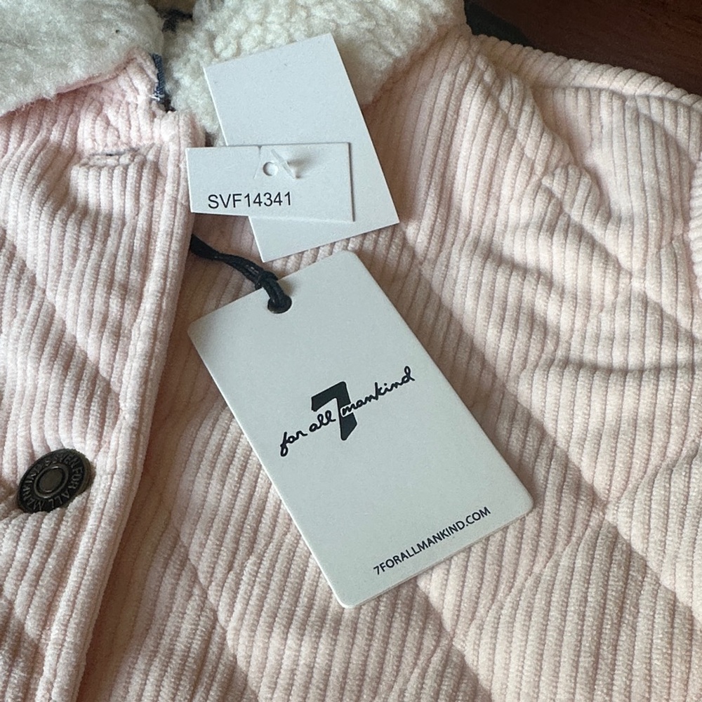 7 For All Mankind Pink Quilted Kids Puffer Coat - Picture 3 of 5